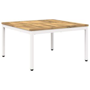 vidaXL Sohvap&ouml;yt&auml; valkoinen 80 x 80,5 x 45 cm Tihe&auml; akasiapuu