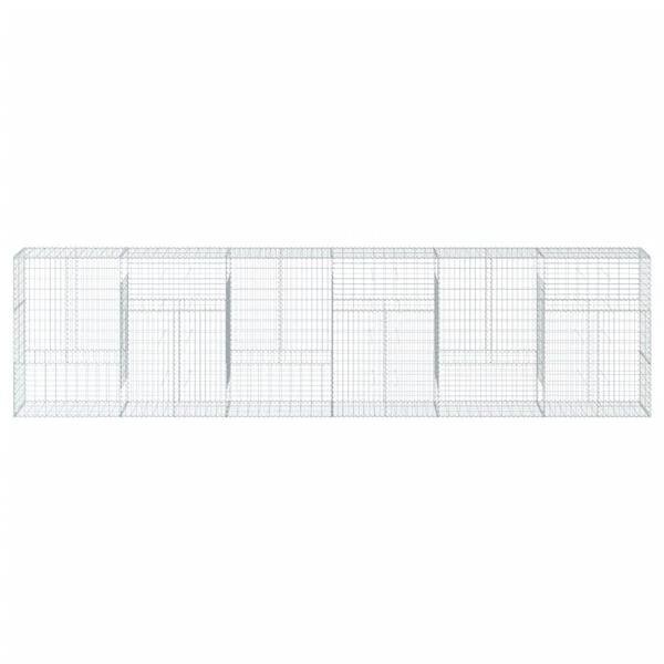 vidaXL Kivikori katolla 600x50x150 cm galvanoitu rauta