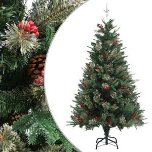 vidaXL Tekojoulukuusi k&auml;vyill&auml; vihre&auml; 150 cm PVC ja PE