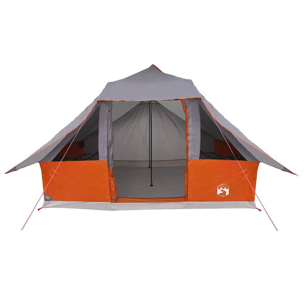 vidaXL Tipi-teltta Harmaa ja oranssi 364 x 281 x 257 cm taffeta