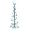 vidaXL LED joulukuusi koruilla 120 LEDi&auml; L&auml;mmin valkoinen 180 cm