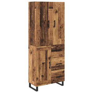 vidaXL Korkea kaappi 2 pcs Vanha Puu 69,5 x 34 x 180 cm