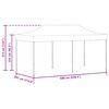 vidaXL Kokoontaitettava juhlateltta pop-up 3x6 m kerma