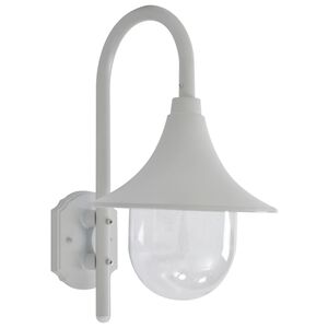 vidaXL Ulkosein&auml;valaisin E27 42 cm alumiini valkoinen