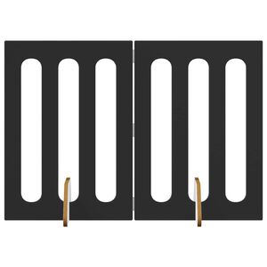 vidaXL Taitettava lemmikkitarha 2 pcs Musta Tammi 100,5 x 38 x 70 cm