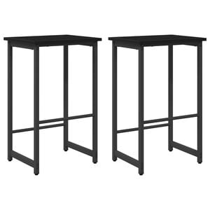 vidaXL Baarijakkara 2 kpl Musta tammi 40 x 32 x 74 cm Tekninen puu