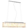 vidaXL Kattovalaisin kristallihelmill&auml; hopea 104 cm E14