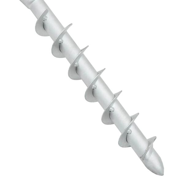 vidaXL Upotettu aurinkovarjon jalusta tangolla hopea 16x16x52 cm ter&auml;s