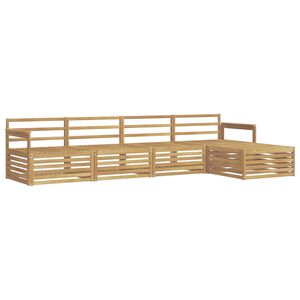vidaXL Ulkosohvakokoelma 5 pcs valkoinen Tihe&auml; akasiapuu