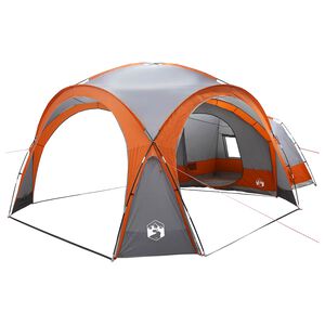 vidaXL Sivukuvio katolla Harmaa ja oranssi 410 x 410 x 250 cm
