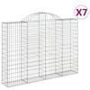 vidaXL Kaarevat kivikorit 7 kpl 200x30x140/160 cm galvanoitu rauta
