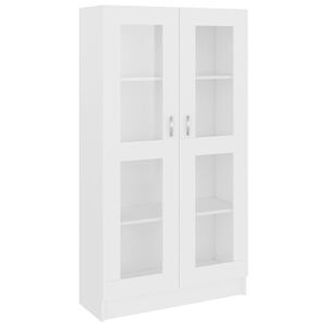 vidaXL Vitriinikaappi valkoinen 82,5x30,5x150 cm tekninen puu