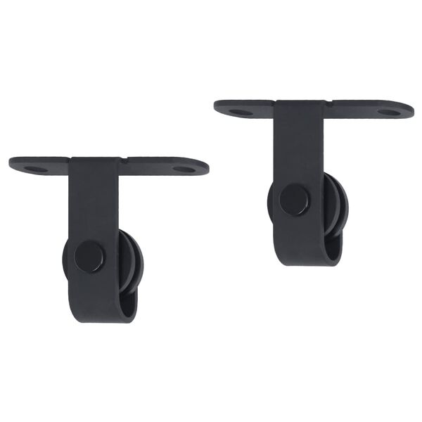 vidaXL Kaapin liukuoven asennussarja mini hiiliter&auml;s 200 cm