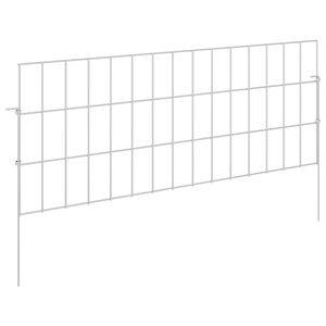 vidaXL Puutarha-aita, jossa on paalut 12 kpl 75 x 30 cm Hopea