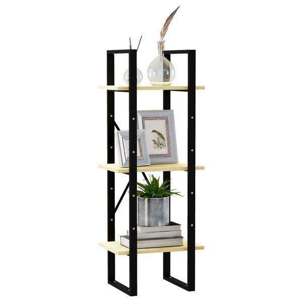 vidaXL 3-tasoinen kirjahylly 40x30x105 cm täysi mänty