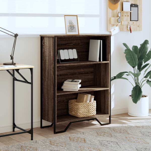 vidaXL Kirjahylly ruskea tammi 80x31x106 cm tekninen puu