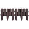 vidaXL Nurmikonreunukset 36 kpl ruskea 10 m PP