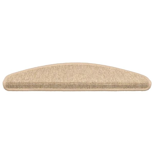 vidaXL Porrasmatot 15 kpl 65x21x4 cm vaaleanbeige puolipy&ouml;re&auml; suuri