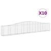 vidaXL Kaarevat kivikorit 10 kpl 400x30x60/80 cm galvanoitu rauta