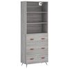 vidaXL Kaappi harmaa Sonoma 69,5x34x180 cm tekninen puu