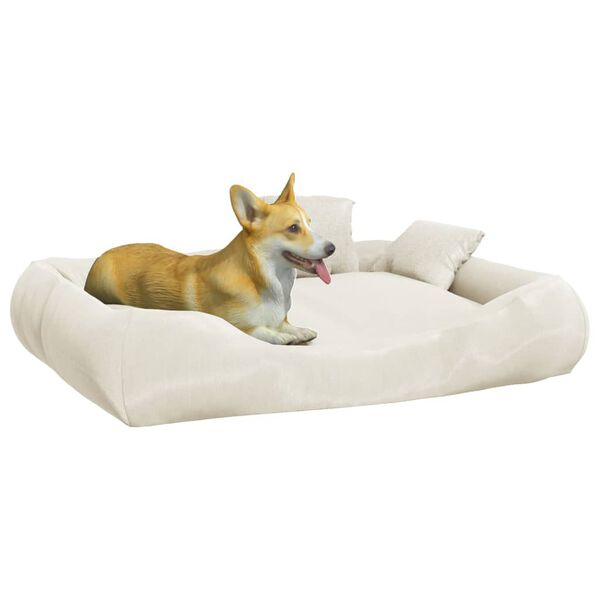 vidaXL Koiran s&auml;nky tyynyill&auml; beige 89x75x19 cm Oxford kangas