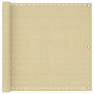 vidaXL Parvekkeen Verho Beige 75 x 700 cm HDPE ja alumiini