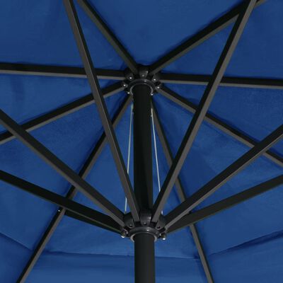 vidaXL Aurinkovarjo alumiinitanko 600 cm taivaansininen