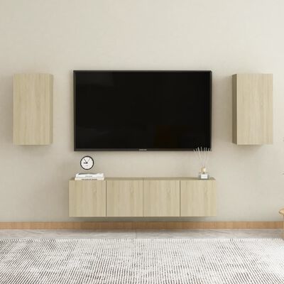 vidaXL TV-taso Sonoma-tammi 30,5x30x60 cm lastulevy