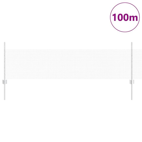 vidaXL Aita ja Tuki Hopea 0,5 x 100 m Ter&auml;s