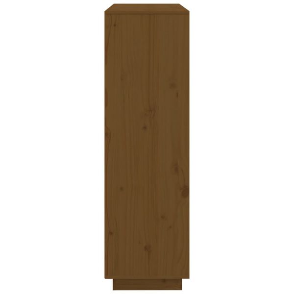 vidaXL Kaappi hunajanruskea 110,5x35x117 cm täysi mänty