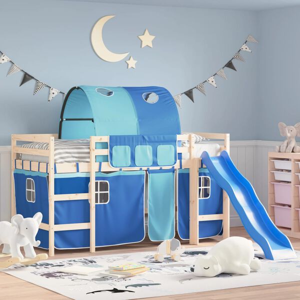 vidaXL Parvisängyn verhot tunnelilla sininen polyesteri