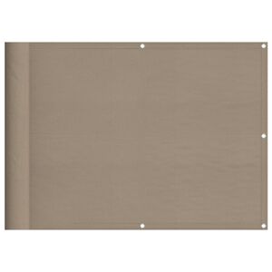 vidaXL Parvekesuoja taupe 75x800 cm 100% polyesteri Oxford kangas