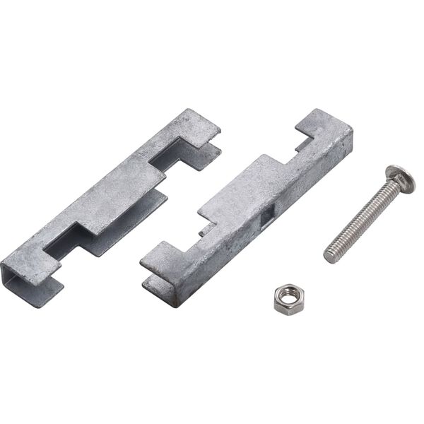 vidaXL Puutarhan U-mattoliitin 10 sarjaa hopea