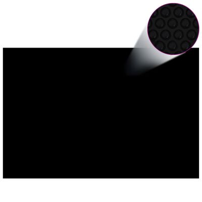vidaXL Uima-altaan suoja suorakulmainen 600x400 cm PE musta