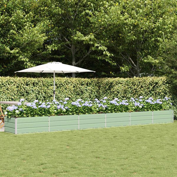 vidaXL Kukkalaatikko Vihre&auml; 600 x 80 x 45 cm Ter&auml;s