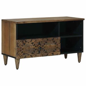 vidaXL TV-kaappi Ruskea 80 x 33 x 46 cm Kiinte&auml; mango puu