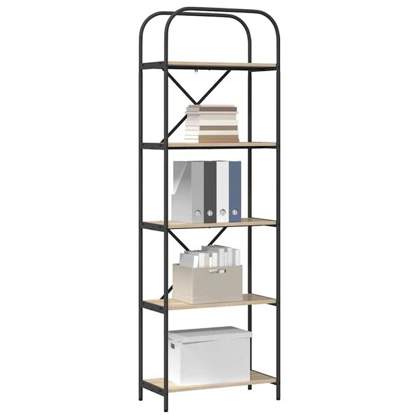 vidaXL Kirjahylly Sonoman tammi 60 x 30 x 183 cm Tekninen puu