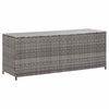vidaXL Puutarhan s&auml;ilytyslaatikko harmaa 150x50x60 cm polyrottinki