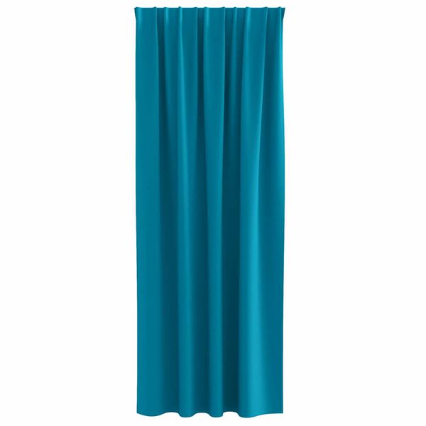 vidaXL Piment&auml;v&auml; verho renkailla 2 pcs Turkoosi 245 x 140 cm