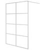 vidaXL Walk-in suihkusein&auml;ke hopea 140x195 cm kirkas ESG-lasi