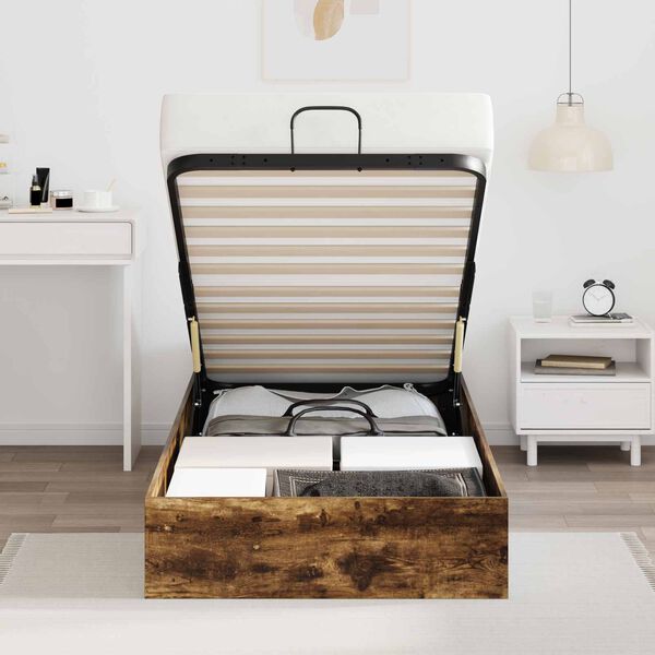 vidaXL Ottoman S&auml;ngyn Runko Savup&auml;hkin&auml; 193 x 120 x 25 cm Lastulevy