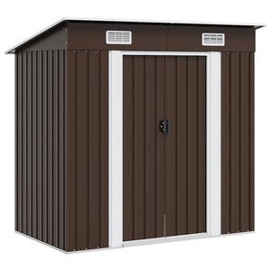 vidaXL Puutarhan varastovaja ruskea 194x121x181 cm ter&auml;s