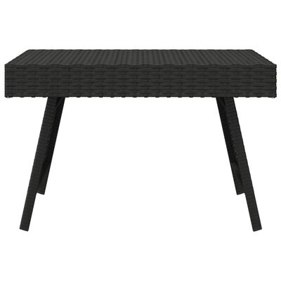 vidaXL Kokoontaittuva sivupöytä musta 60x40x38 cm polyrottinki