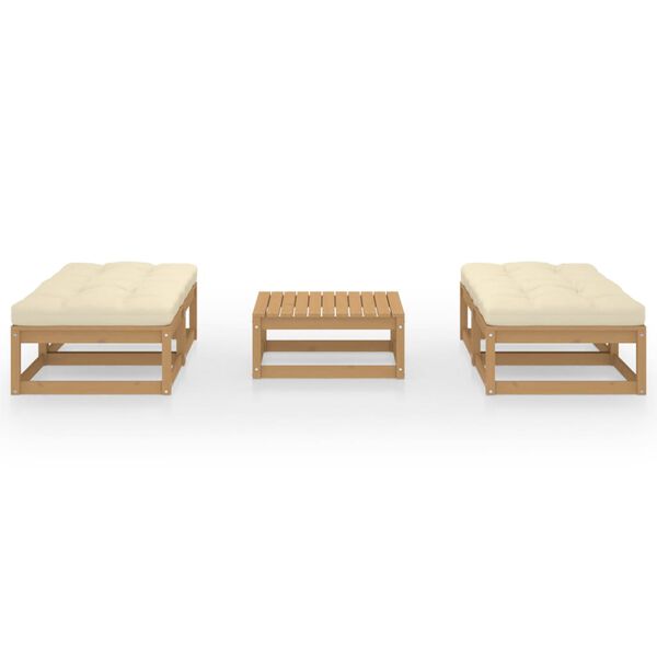 vidaXL 5-osainen Puutarhasohvasarja tyynyillä täysi mänty