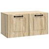 vidaXL Sein&auml;lle asennettava TV-kaappi Sonoma-tammi 59,5 x 31 x 30 cm