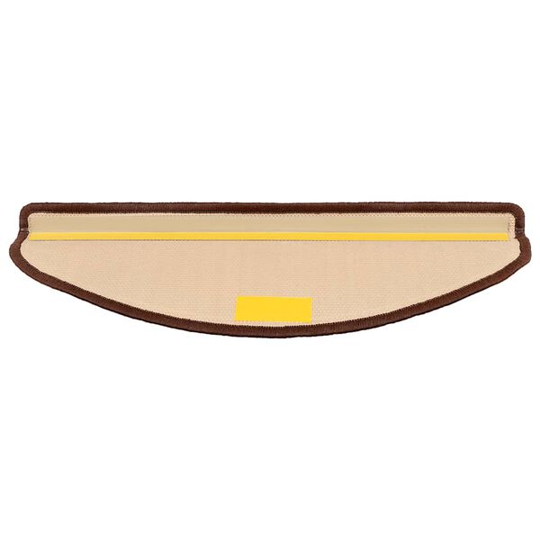 vidaXL Itsekiinnittyv&auml;t porrasmatot 5 kpl 65x21x4 cm ruskea