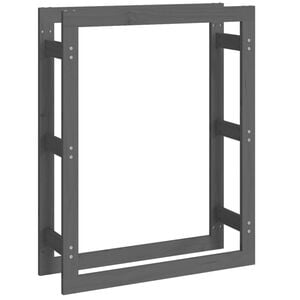 vidaXL Polttopuuteline harmaa 80x25x100 cm t&auml;ysi m&auml;nty