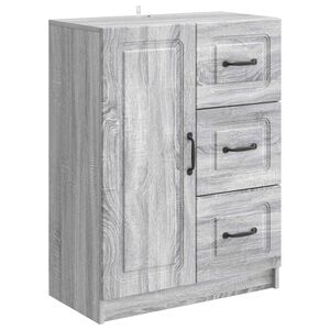 vidaXL Sivup&ouml;yt&auml; Harmaa sonoma 66 x 34,5 x 87 cm Tekninen puu