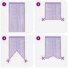 vidaXL String-verhot 2 kpl purppura 140x250 cm