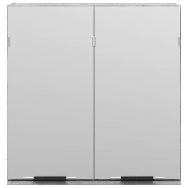 vidaXL Kylpyhuoneen peilikaappi betoninharmaa 64x20x66,5 cm lastulevy